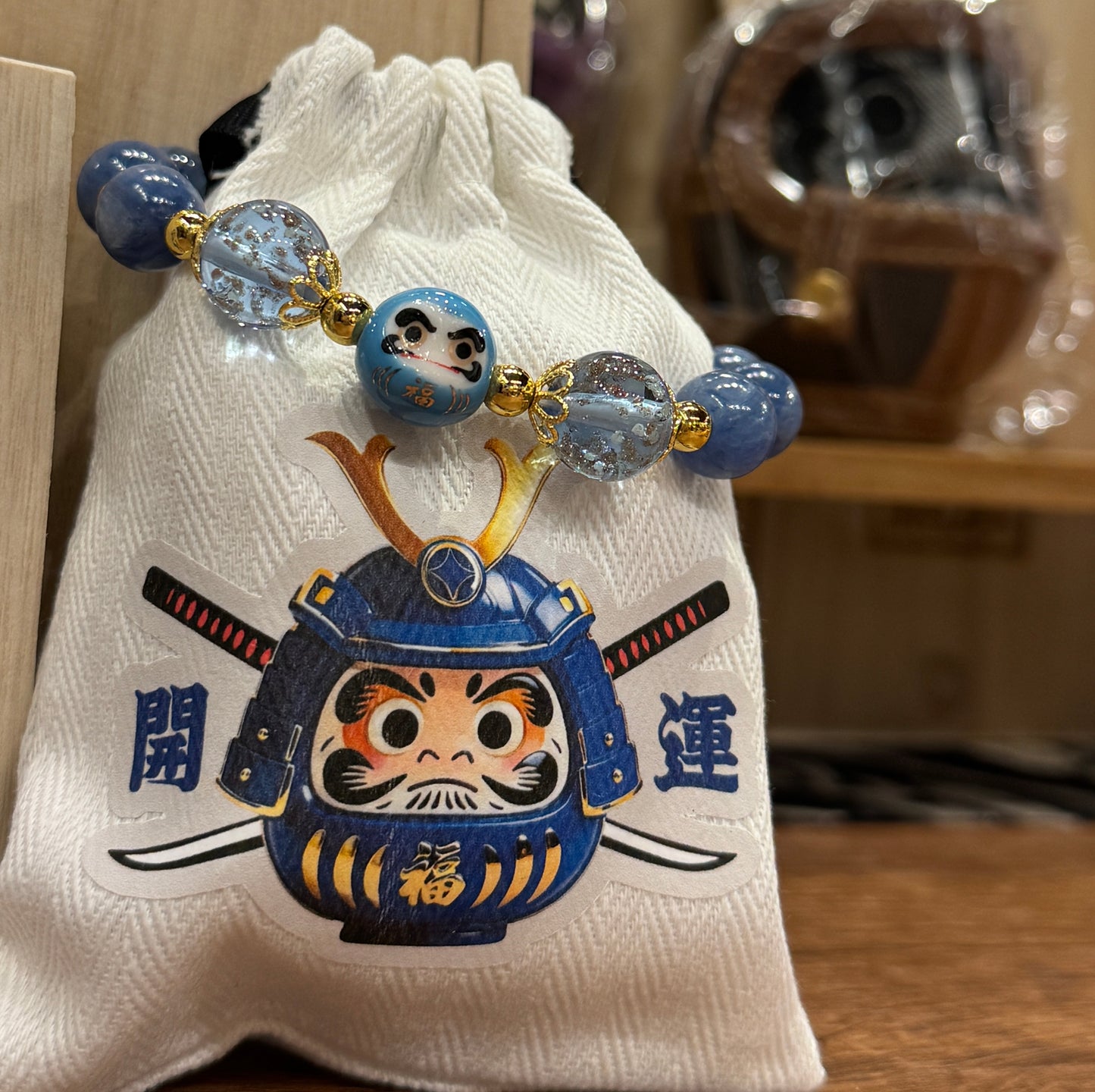 藍晶石達摩水晶手串 | Kyanite Daruma Crystal Bracelet