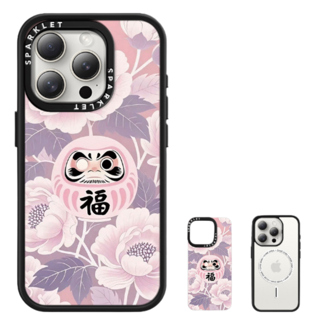 磁吸手機殼|花見達摩|粉色 | 不包磁吸支架