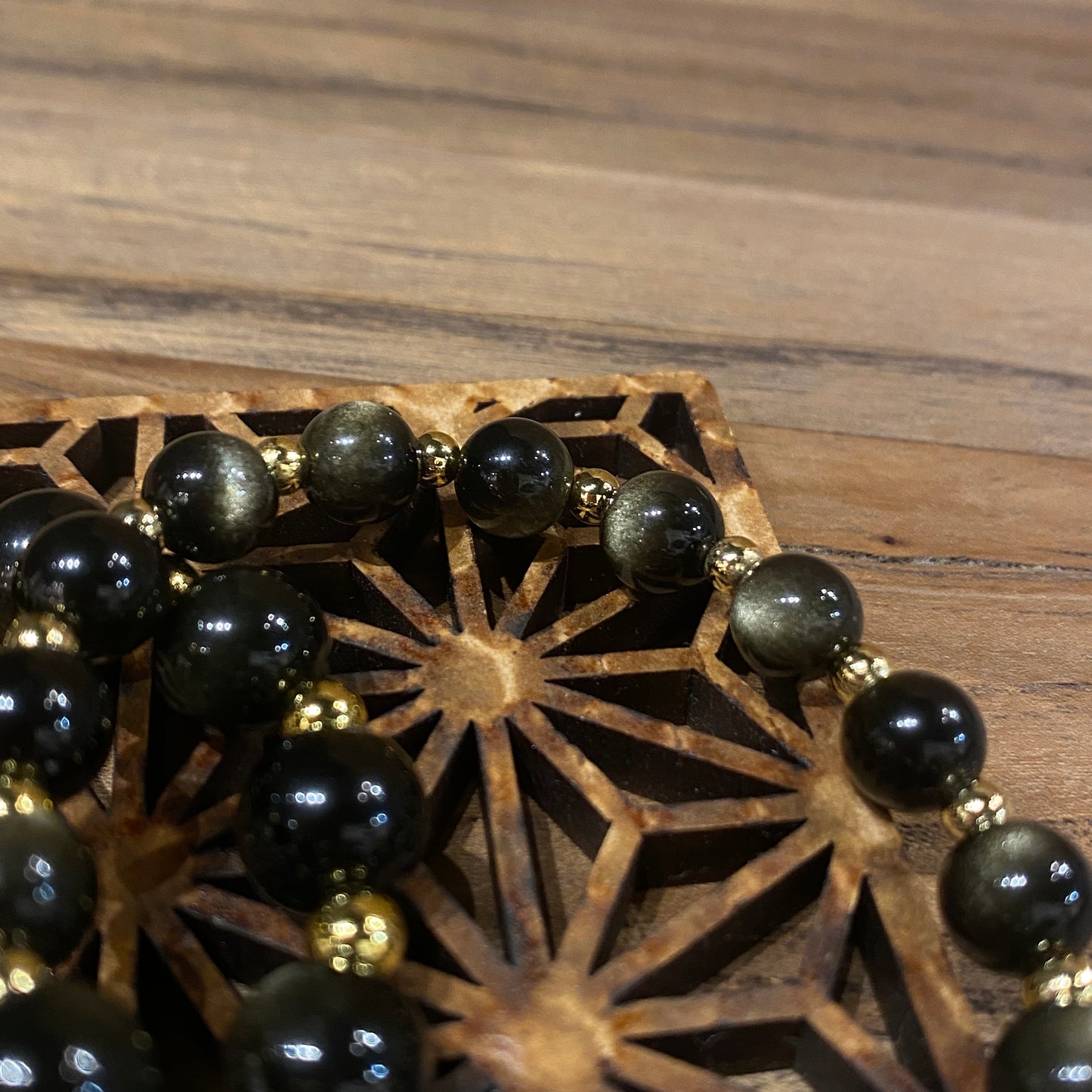 黑曜石。招財貓 | Black Obsidian Maneki Neko Bracelet