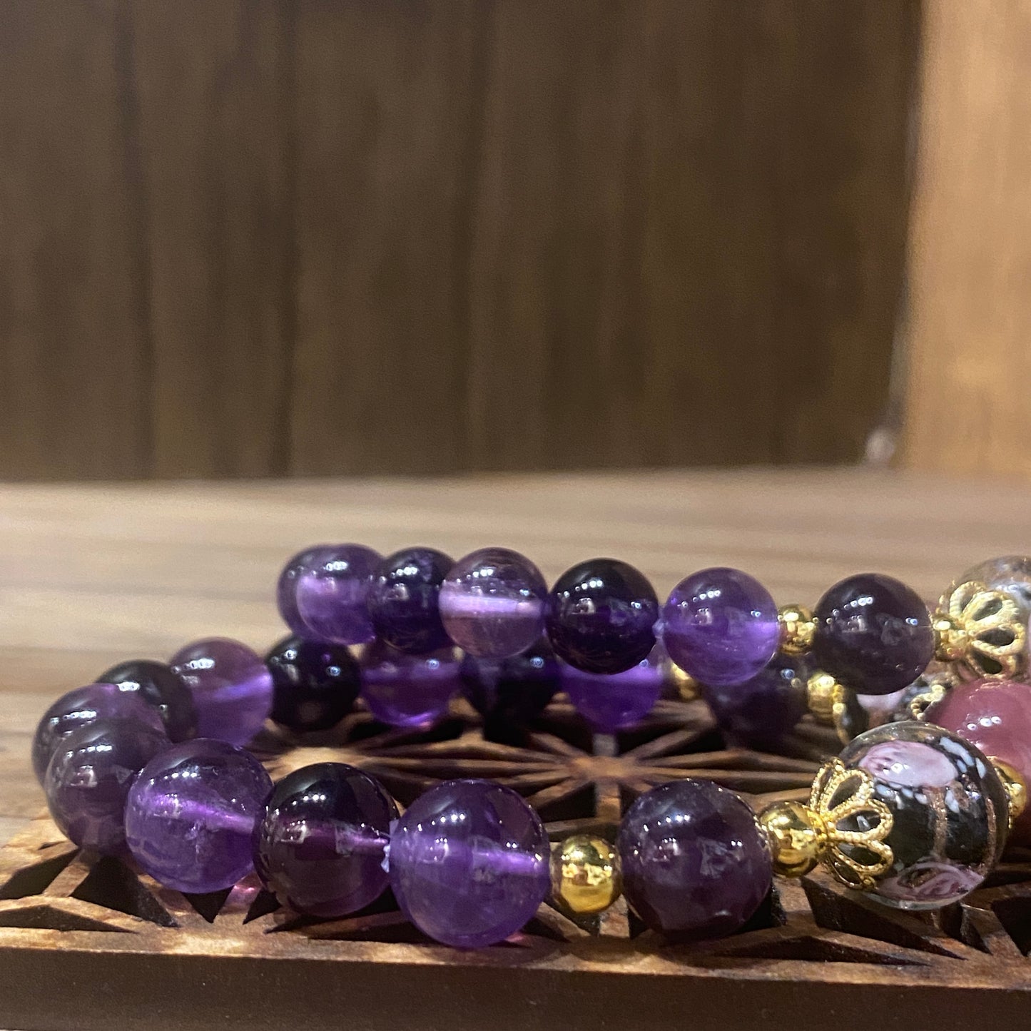 Amethyst Daruma Bracelet
