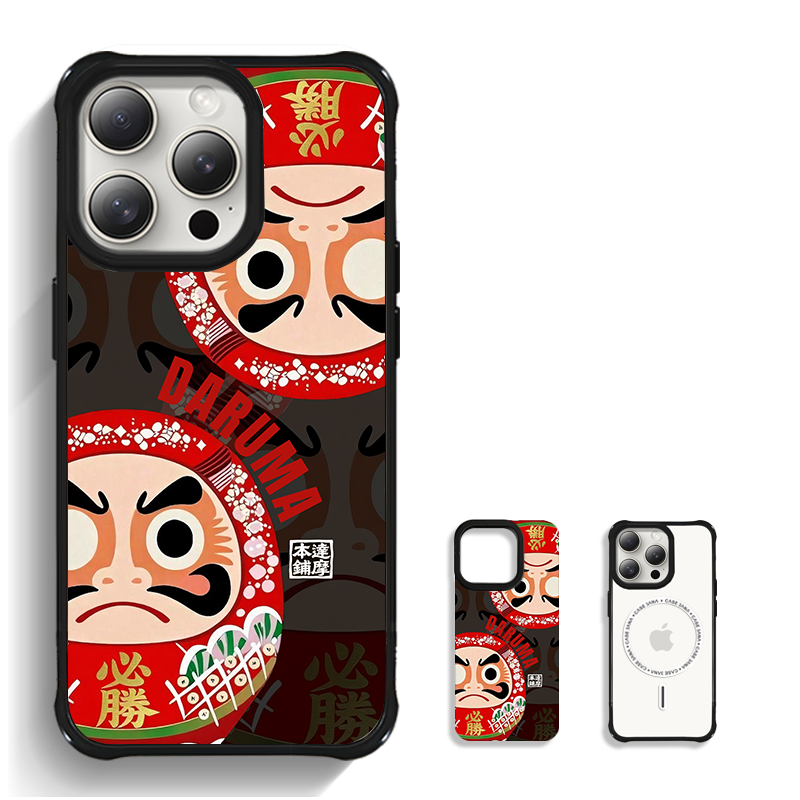 磁吸手機殼|必勝達摩 | 紅黑色