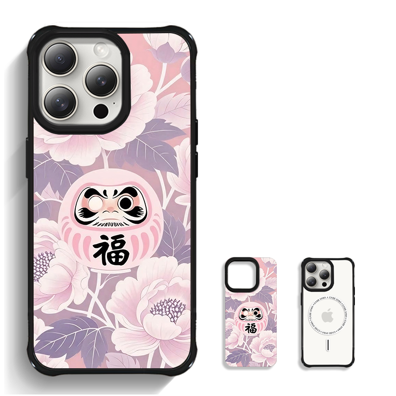 磁吸手機殼|花見達摩|粉色 | 不包磁吸支架