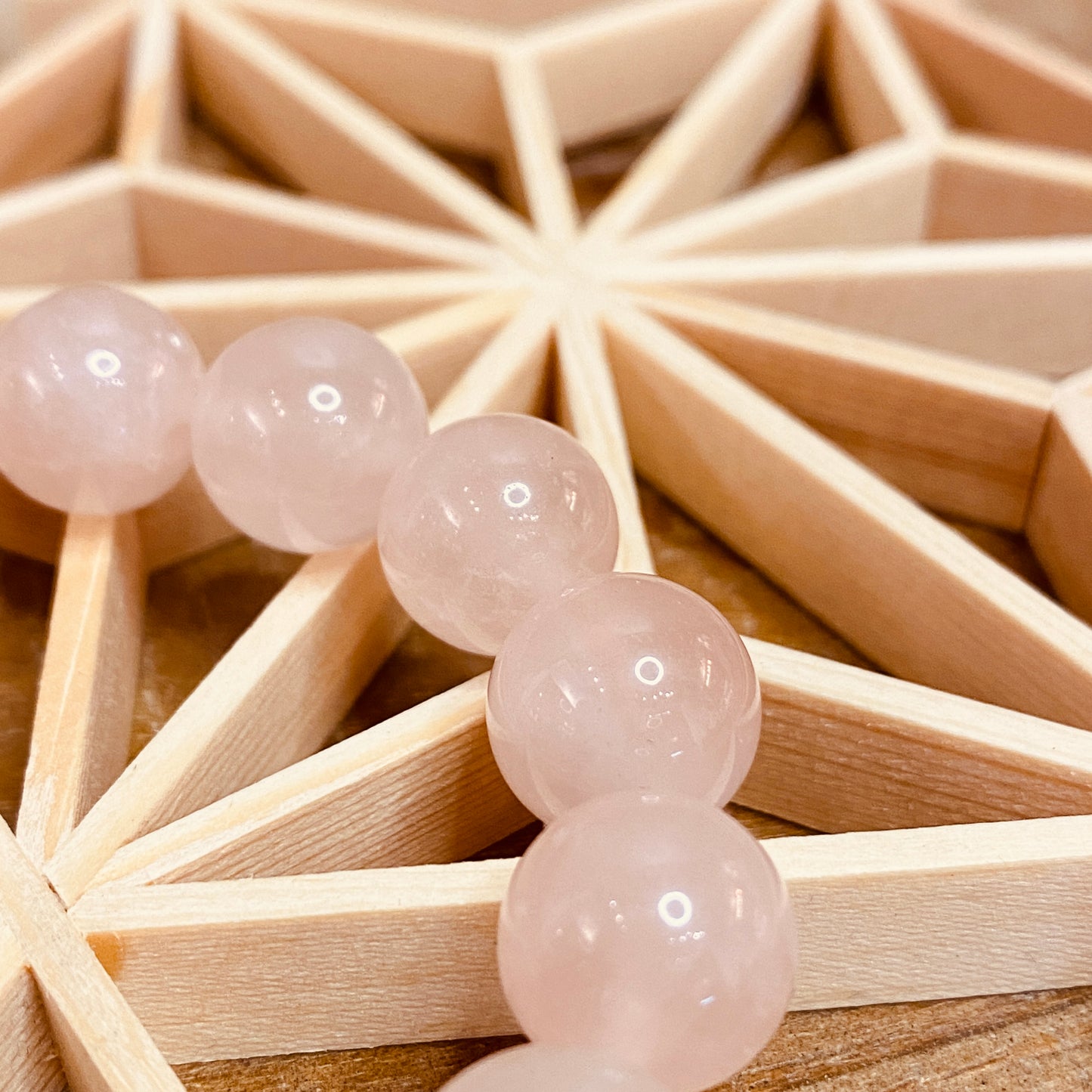 白水晶達摩配粉晶12mm