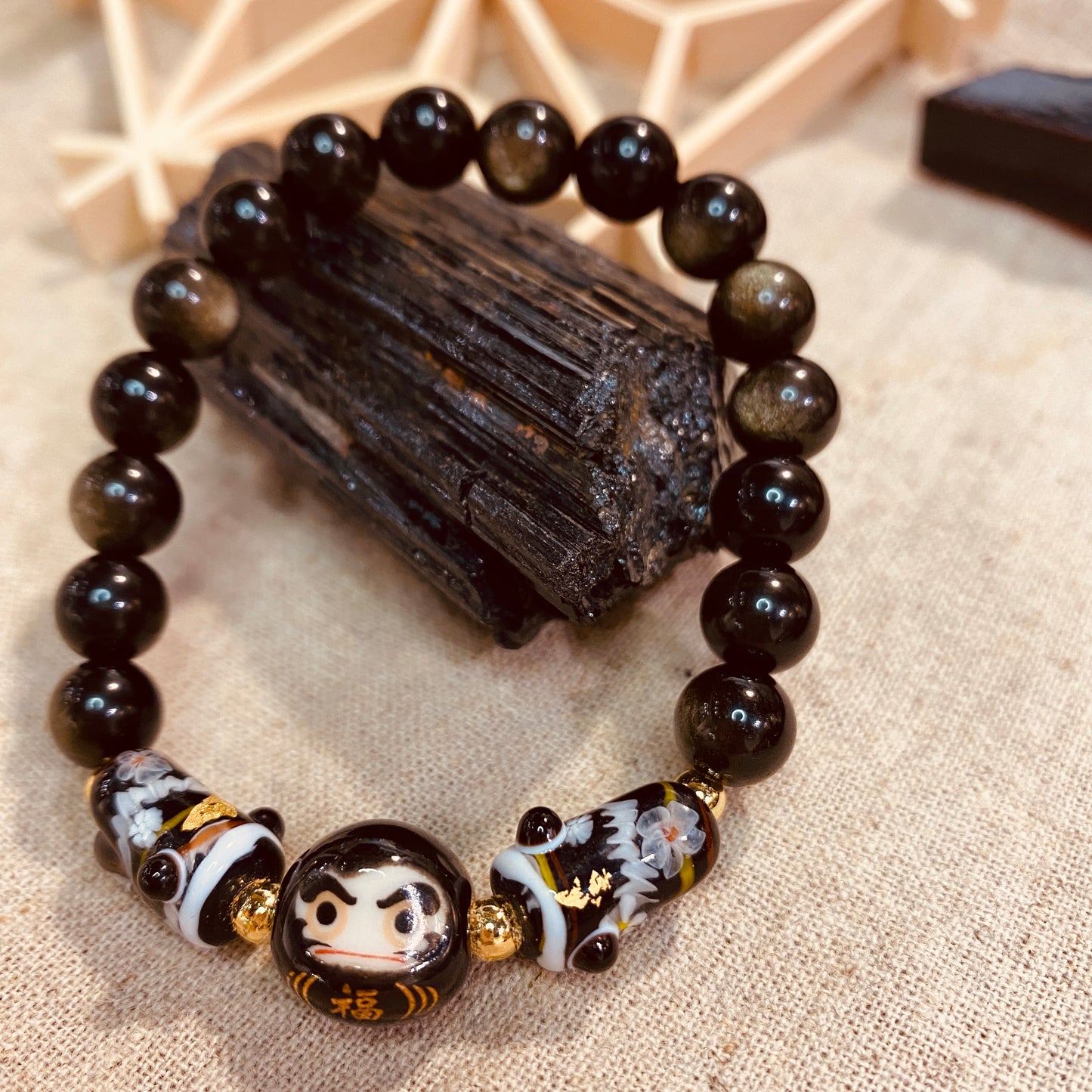 黑曜石。鯉魚達摩
