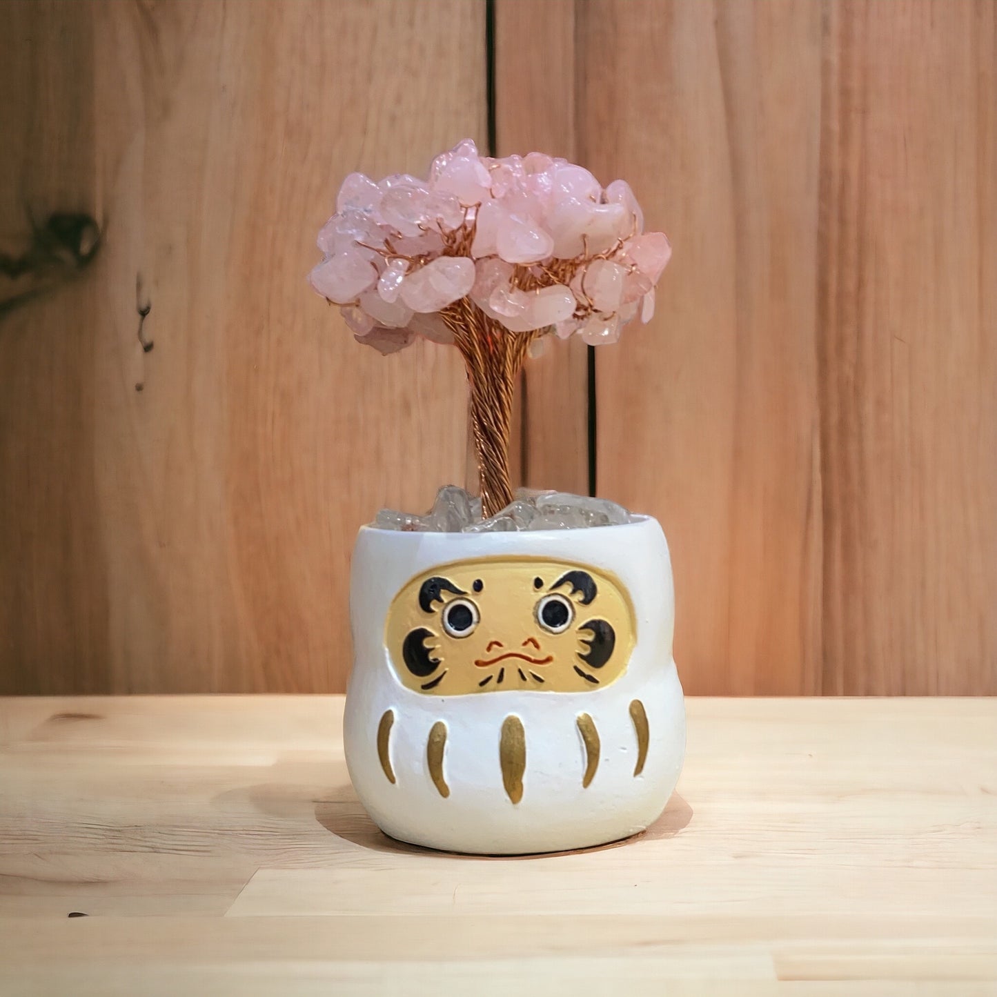 迷你達摩水晶樹 | 招財開運擺件 | Mini Daruma Crystal Tree