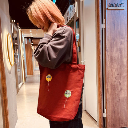 達摩刺繡帆布袋