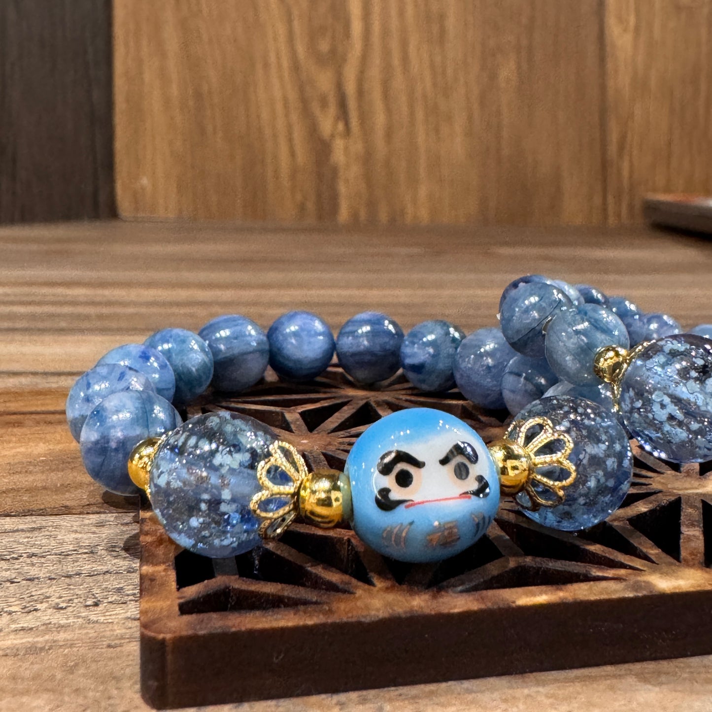 藍晶石達摩水晶手鏈 | Kyanite Daruma Crystal Bracelet