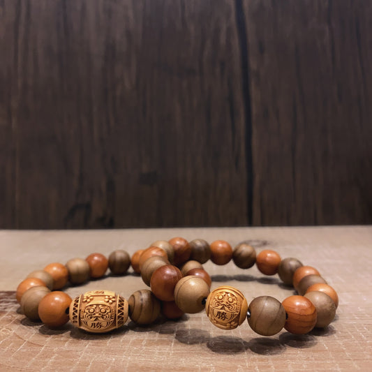 達摩御守木珠。神代檜。一位