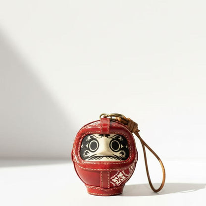 日本手工達摩擺件  | 紅色人造皮革款 | Japanese Handcrafted Red Faux Leather Daruma