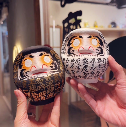 黑金手繪心經達摩  | Black Gold Heart Sutra Daruma