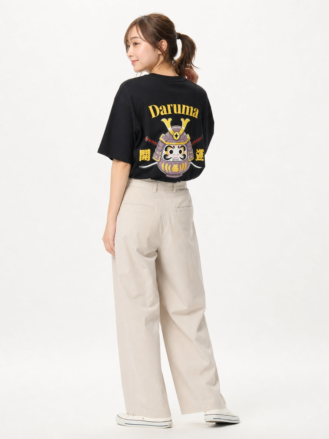 Daruma Warrior Print T-shirt