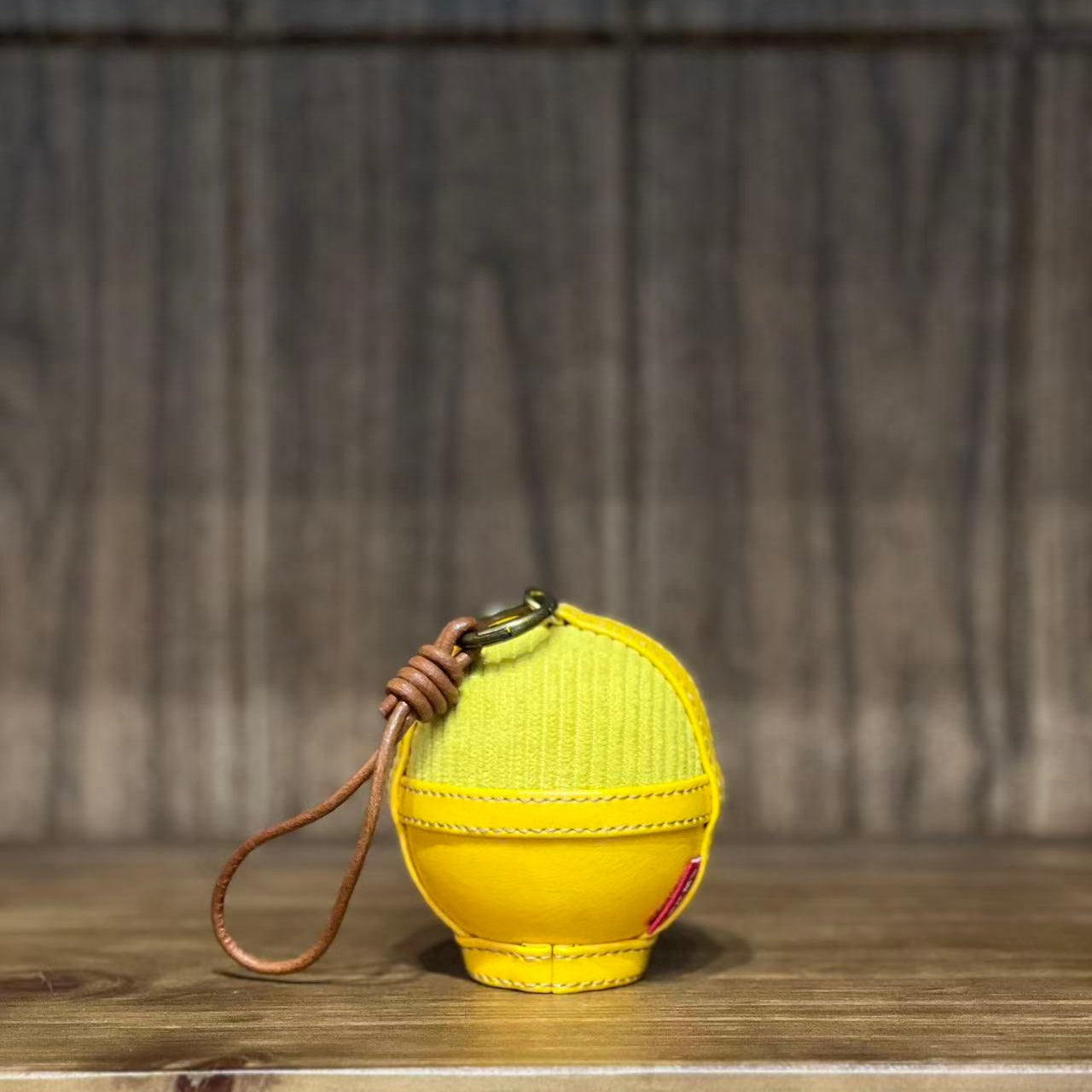 Japanese Handcrafted Green Faux Leather Daruma