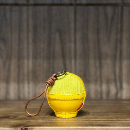 Japanese Handcrafted Green Faux Leather Daruma