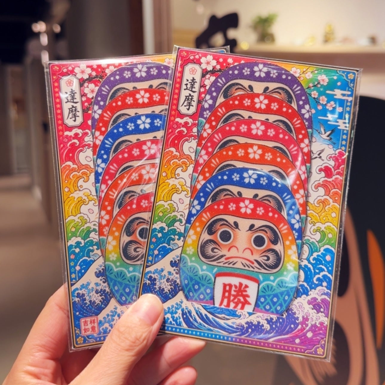 達摩七彩寶船貼紙