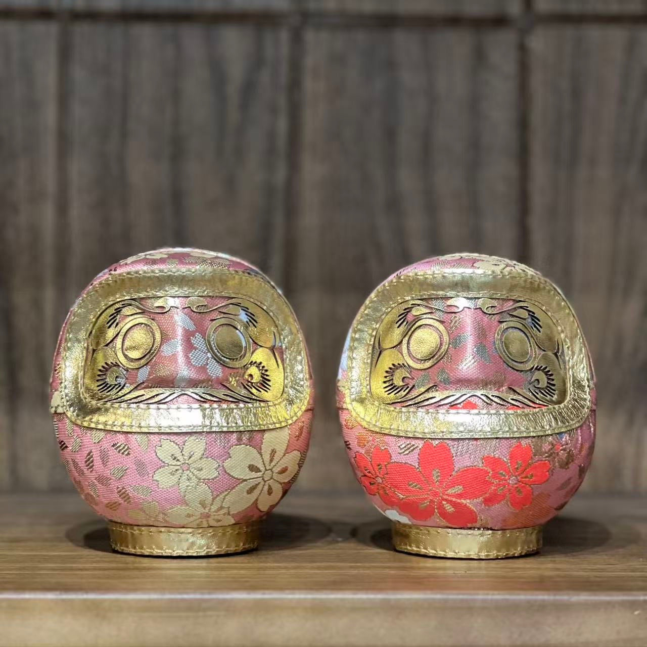 橙色 和風金絲布達摩