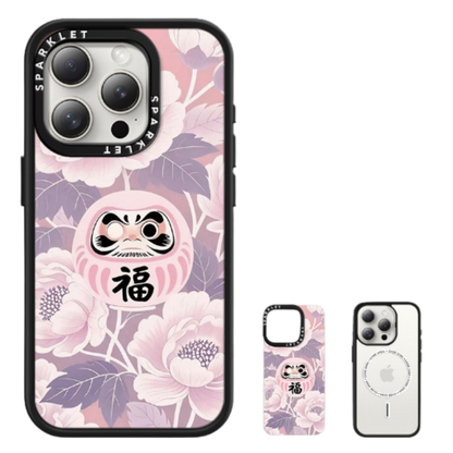 磁吸手機殼｜花見達摩｜粉色 | 不包磁吸支架