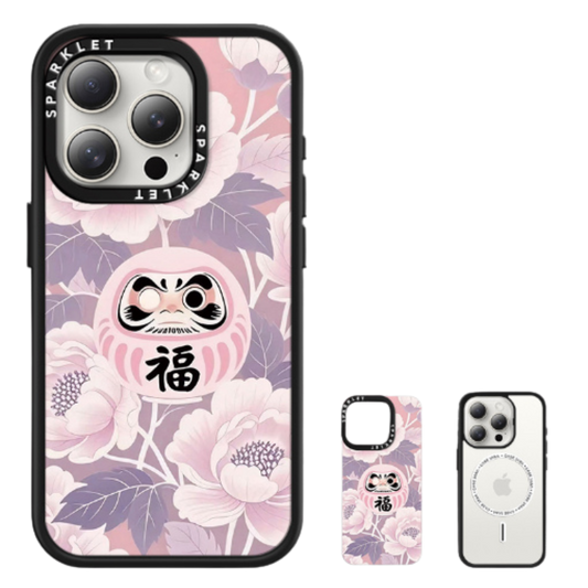 磁吸手機殼｜花見達摩｜粉色 | 不包磁吸支架