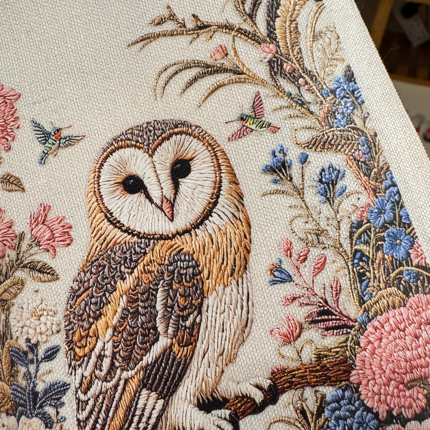 雷射手機殼｜仿刺繡猫頭鷹 | 不包磁吸支架