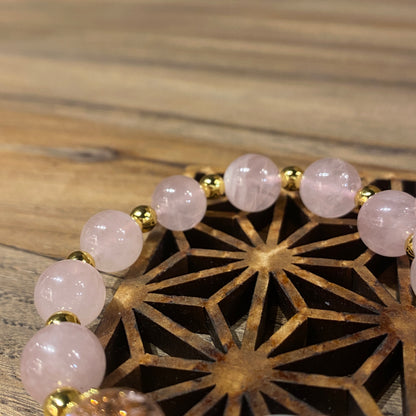 粉晶。招財貓 | Pink Quartz Maneki Neko Bracelet