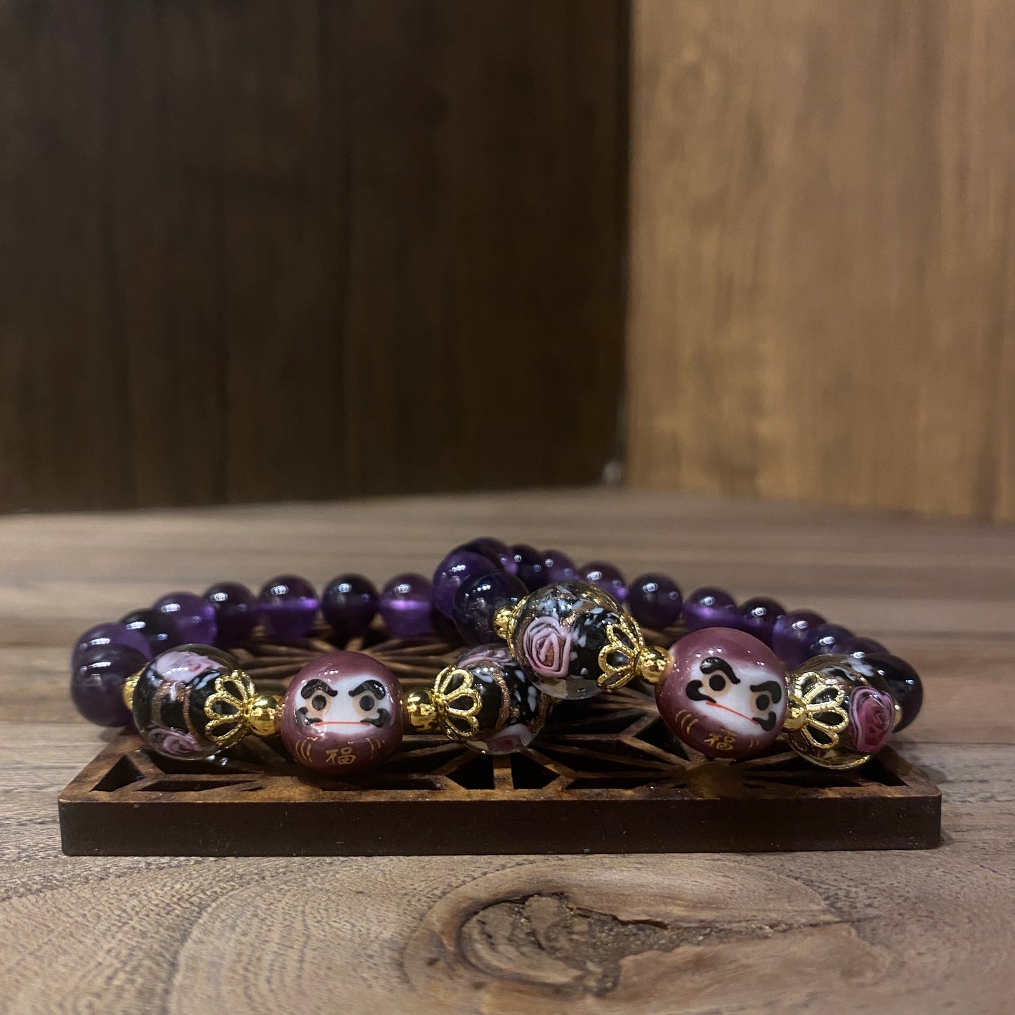 Amethyst Daruma Bracelet