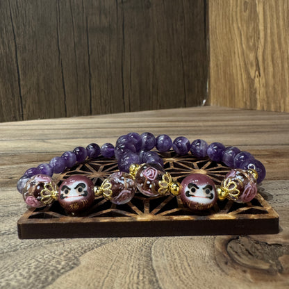 夢幻紫水晶達摩手串 | Amethyst Daruma Bracelet
