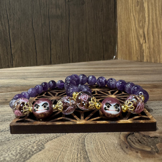 夢幻紫水晶達摩手串 | Amethyst Daruma Bracelet