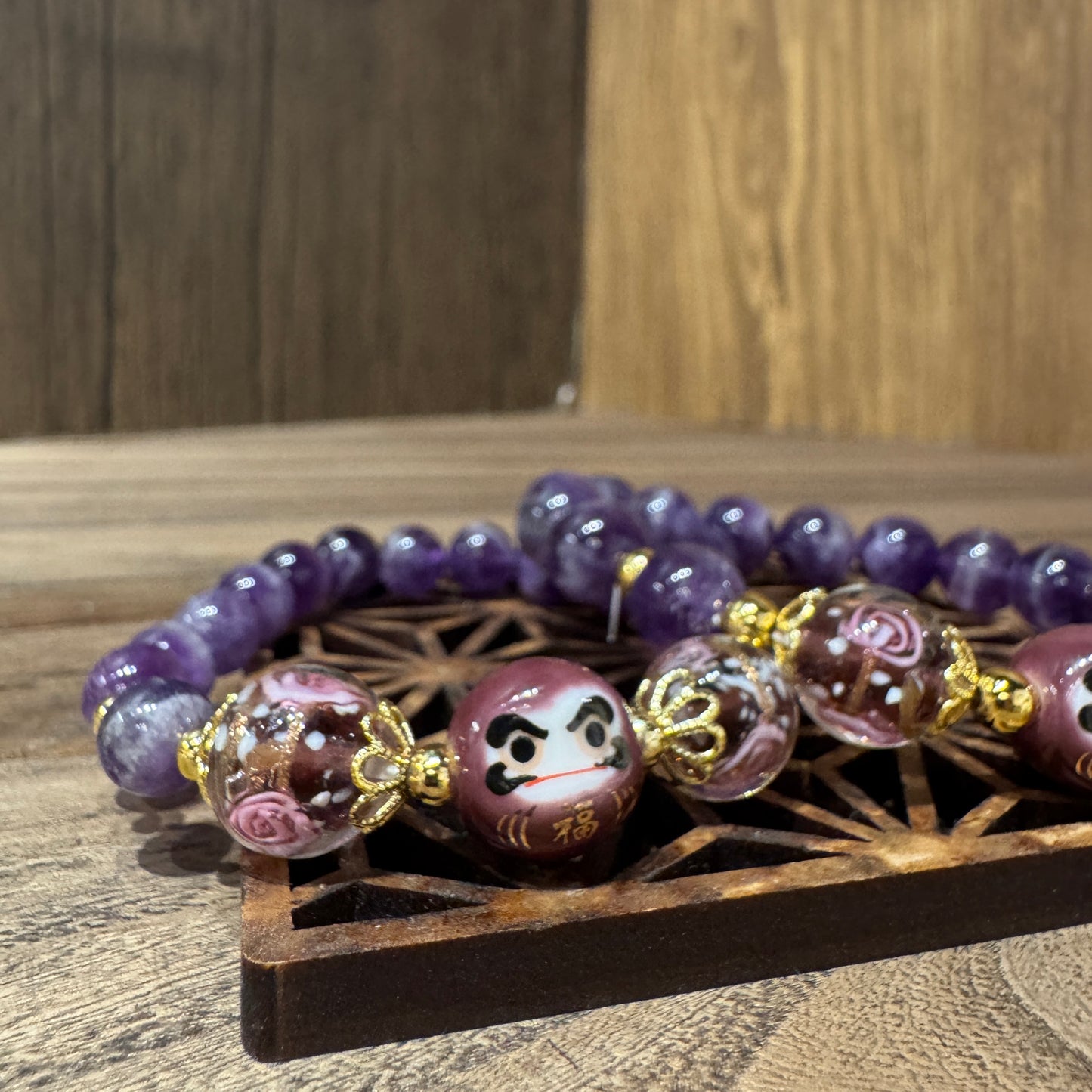 夢幻紫水晶達摩手串 | Amethyst Daruma Bracelet