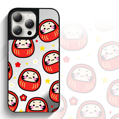 鏡面手機殼｜萌達摩｜紅色 | 不包磁吸支架