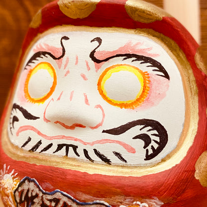 手繪陶瓷達摩x獅子山