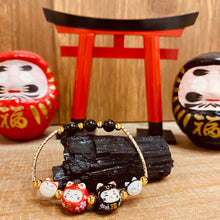 Load image into Gallery viewer, 紅黑達摩猫手環款